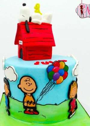 Tarta caseta Snoopy