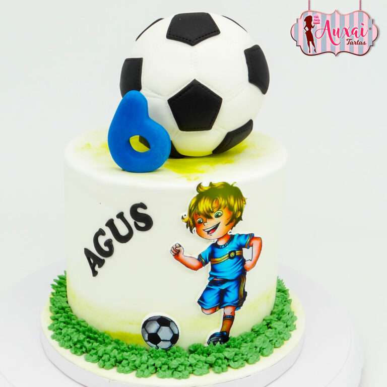 Tarta fútbol dibujos animados