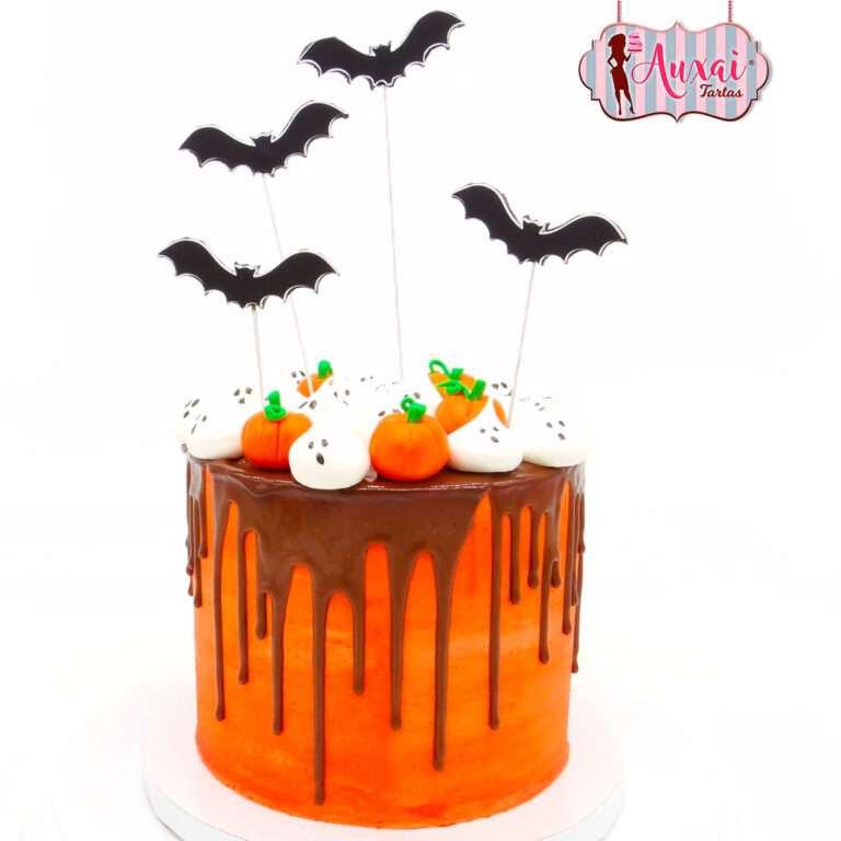Tarta halloween calabazas - sin fondant