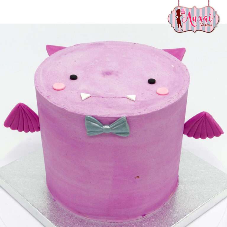 Tarta halloween murciélago tierno - sin fondant