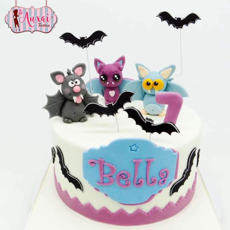 Tarta halloween murciélagos