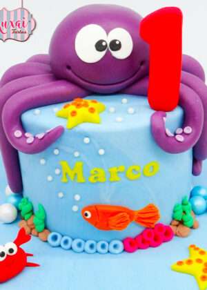Tarta infantil pulpo