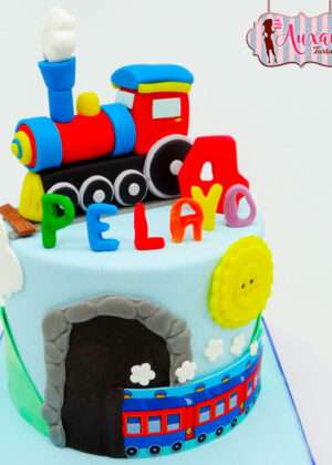 Tarta infantil tren