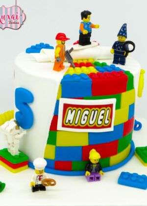 Tarta Lego profesiones