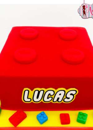 Tarta pieza lego