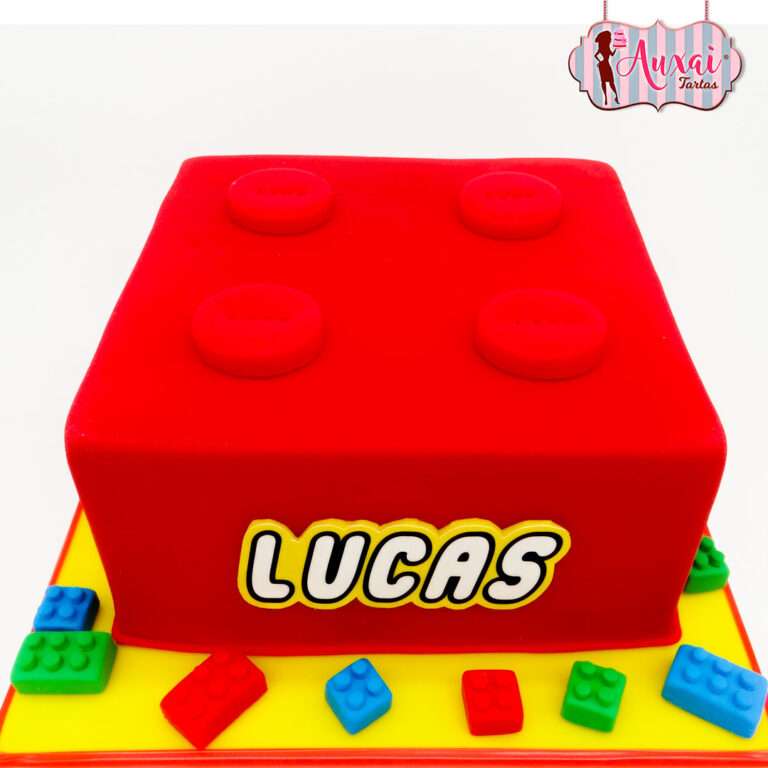 Tarta pieza lego