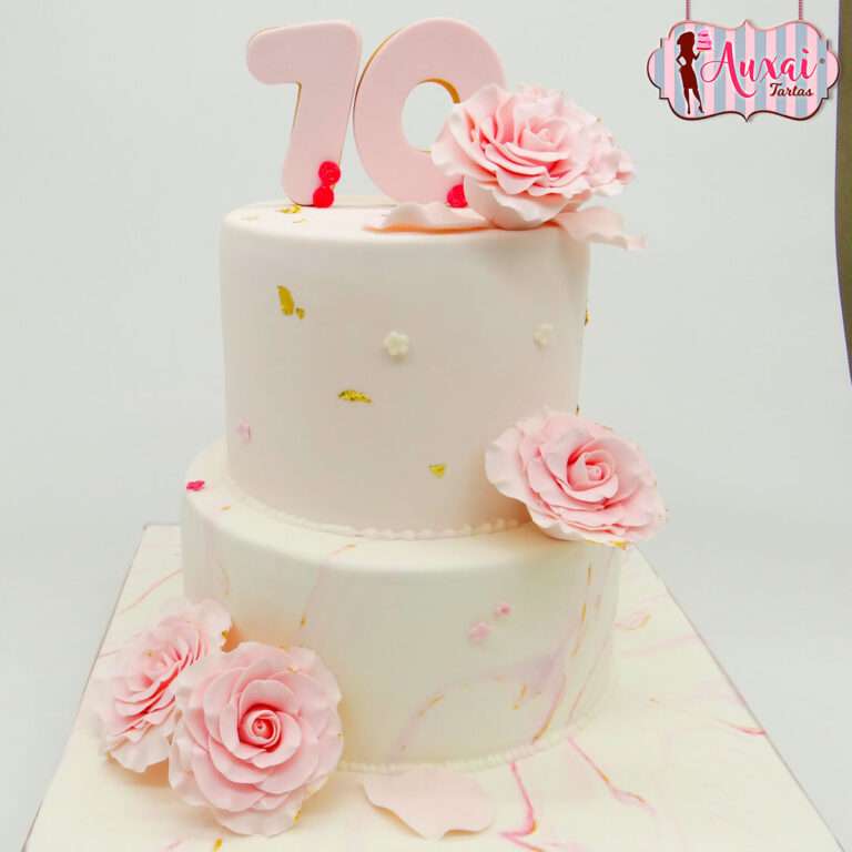 Tarta romántica 70 años