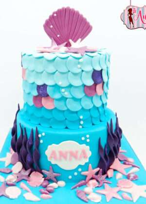 Tarta sirenas 2 pisos