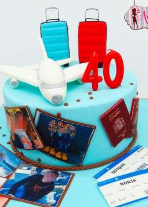 Tarta personalizada viajes