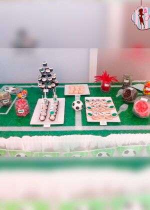 Mesa dulce comunión fútbol