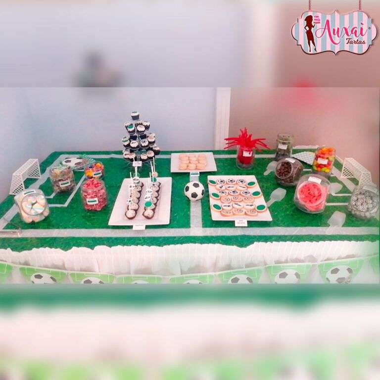 Mesa dulce comunión fútbol