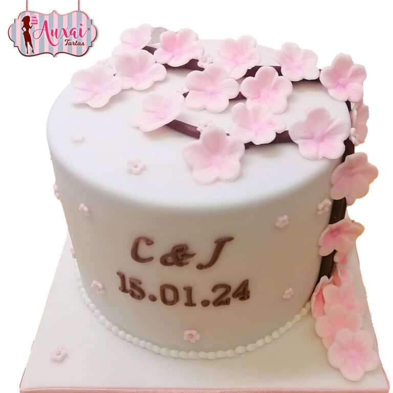 Tarta boda flor de cerezo