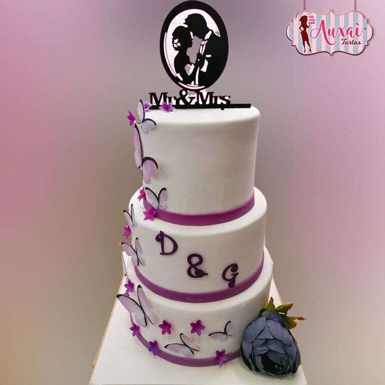 Tarta boda mariposas