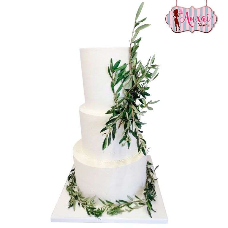 Tarta boda ramas de olivo