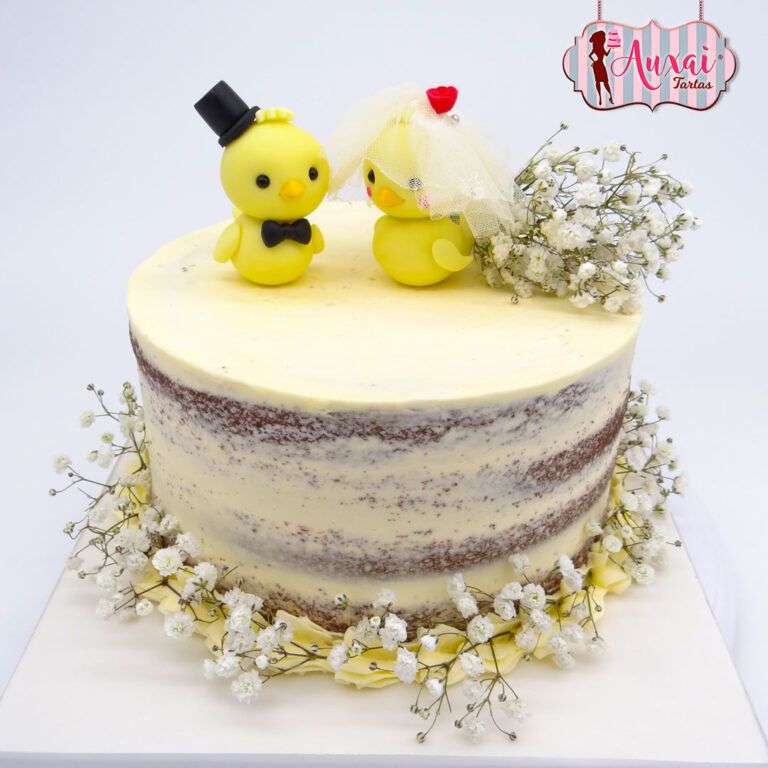 Tarta boda pollitos