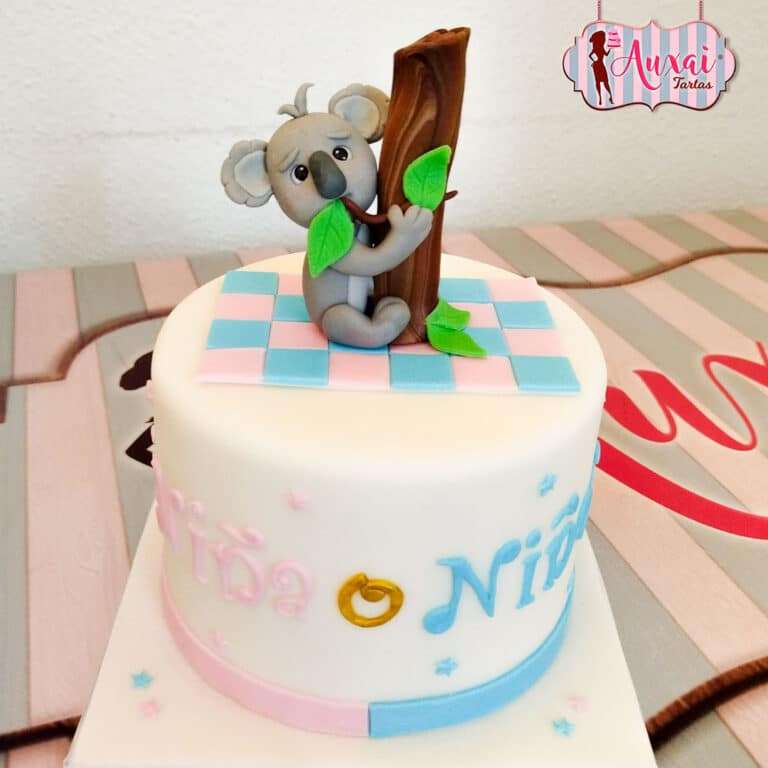 Tarta gender reveal koala