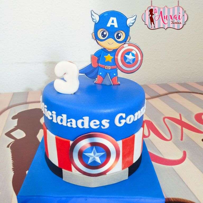 Tarta superhéroes Capitán América