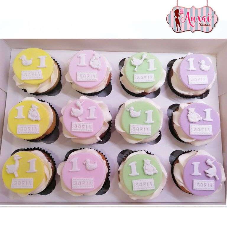 Cupcakes 1 año colores