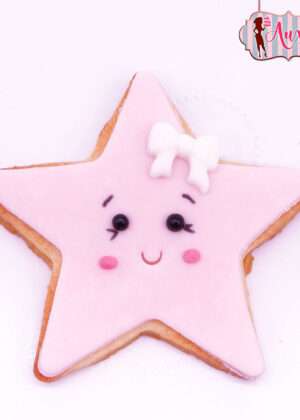 Galleta estrella con lazo