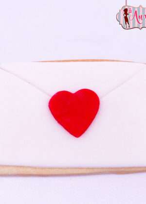 Galleta San Valentín sobre con corazón