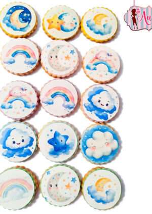 Galletas nubes y arcoíris