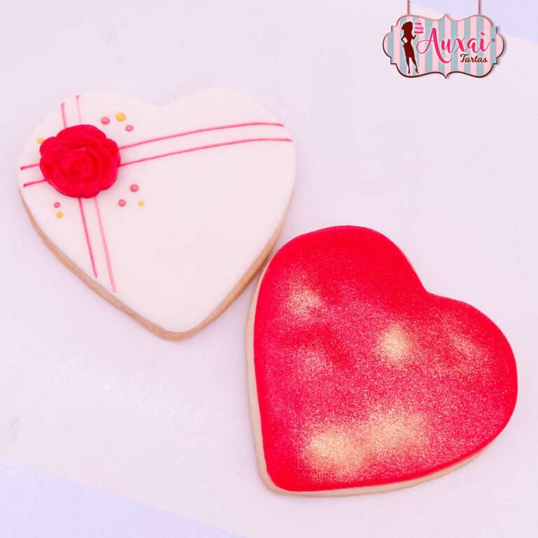 Galletas San Valentín dúo de corazones