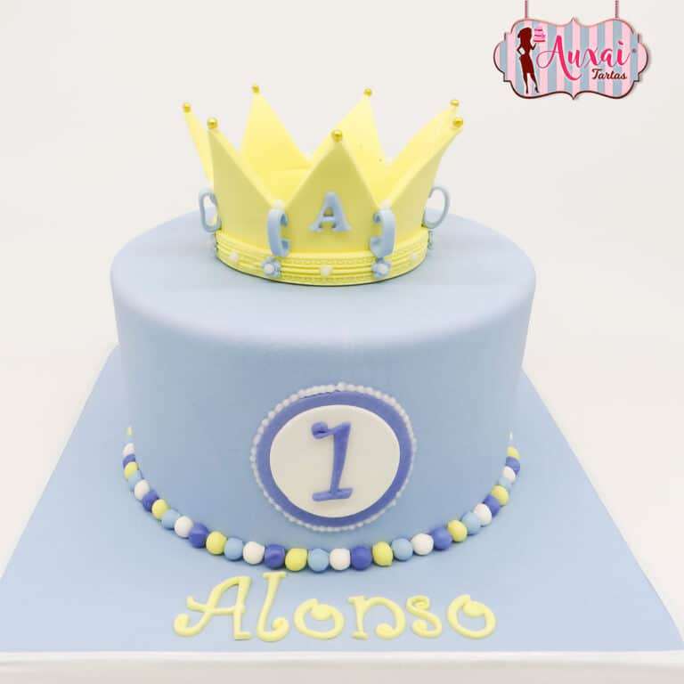 Tarta Infantil de Primer Año Corona del Pequeño Príncipe