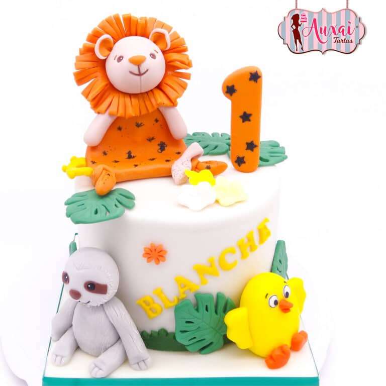 Tarta Infantil Primer Cumpleaños Animales de Peluche