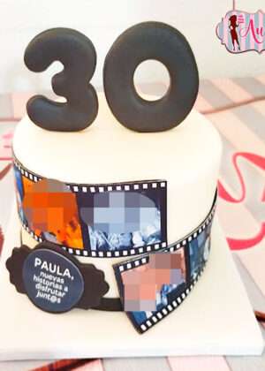 Tarta 30 años con fotos