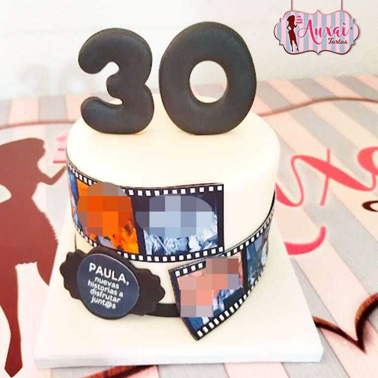 Tarta 30 años con fotos