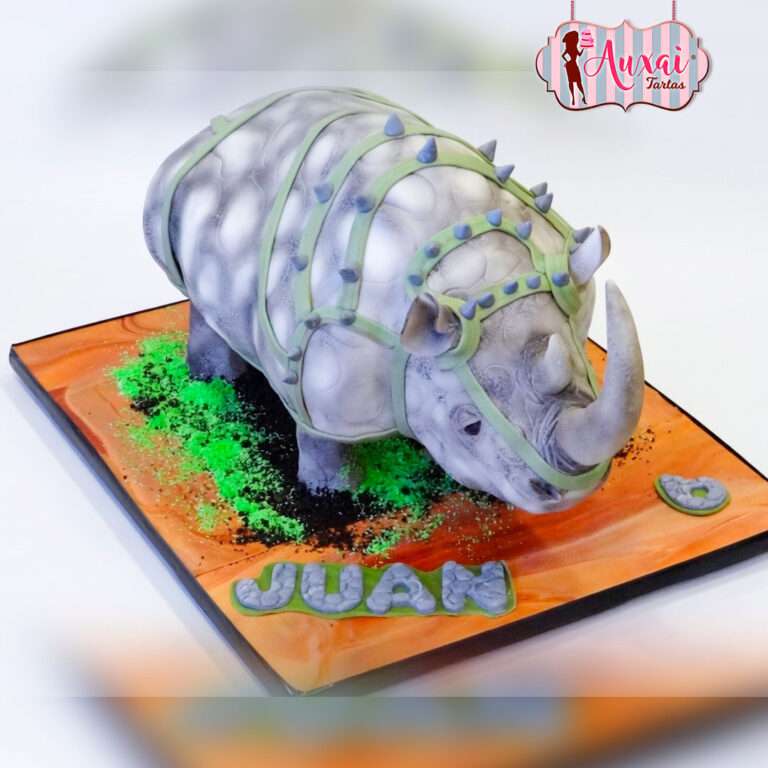 Tarta rinoceronte 3D