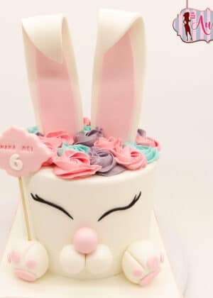 Tarta animales conejo 2D