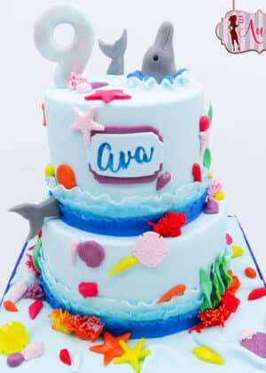 Tarta animales delfines