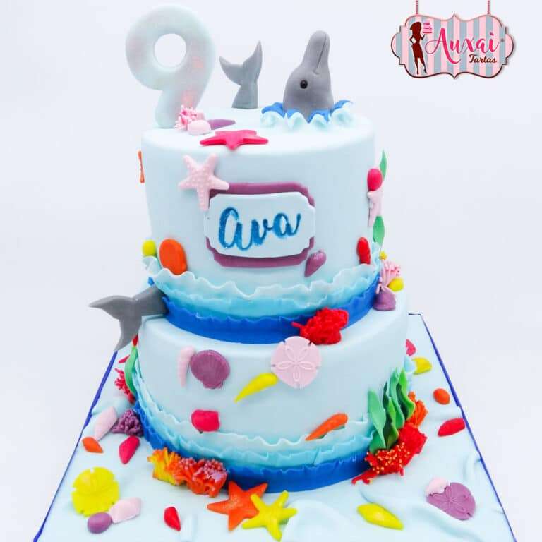 Tarta Infantil Arrecife de Delfines