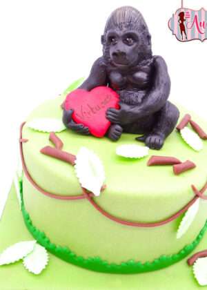 Tarta animales gorila