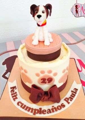 Tarta animales huella perro