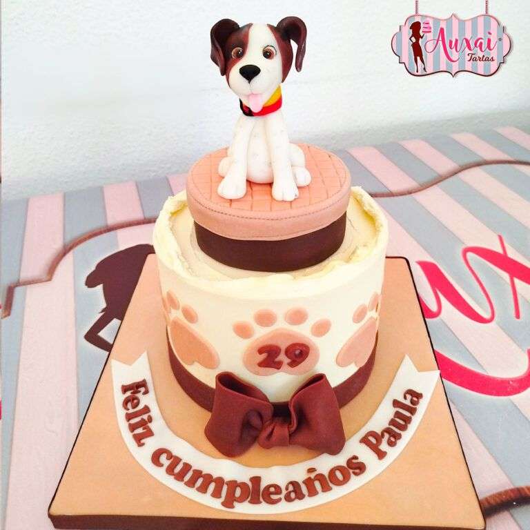 Tarta animales huella perro