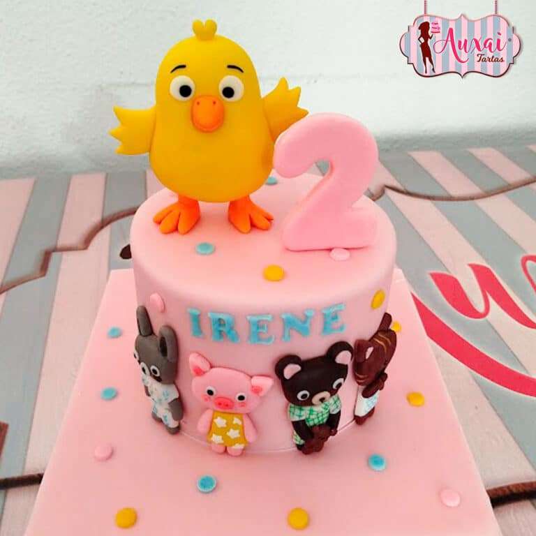 Tarta Infantil Pollito Pío y Amigos