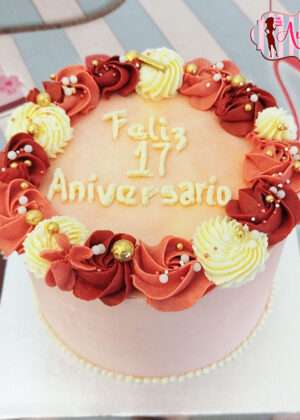 Tarta aniversario sin fondant