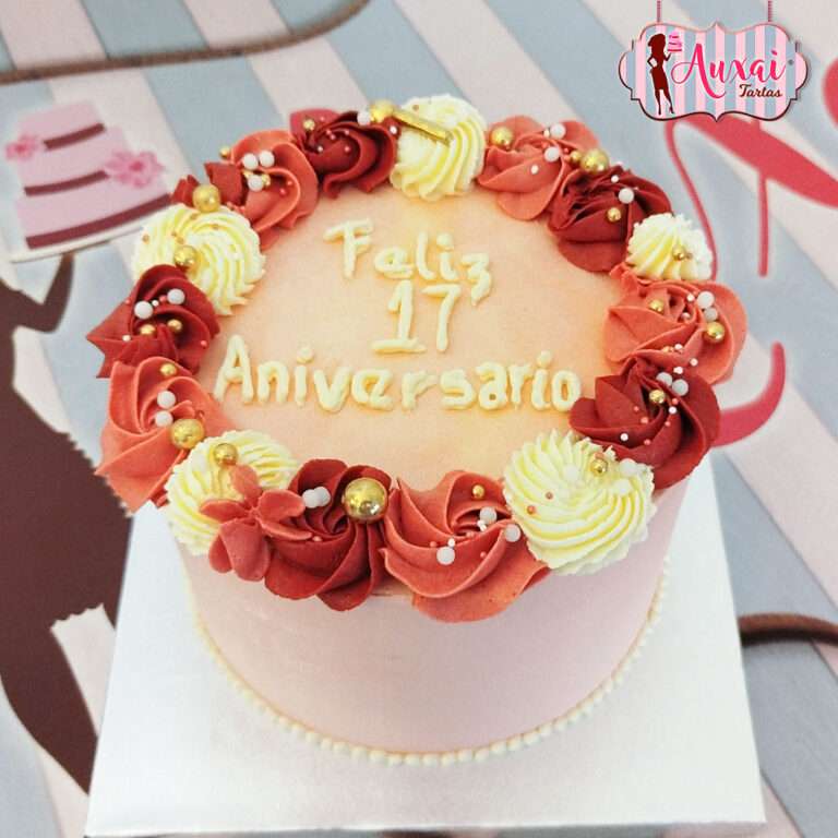 Tarta aniversario sin fondant