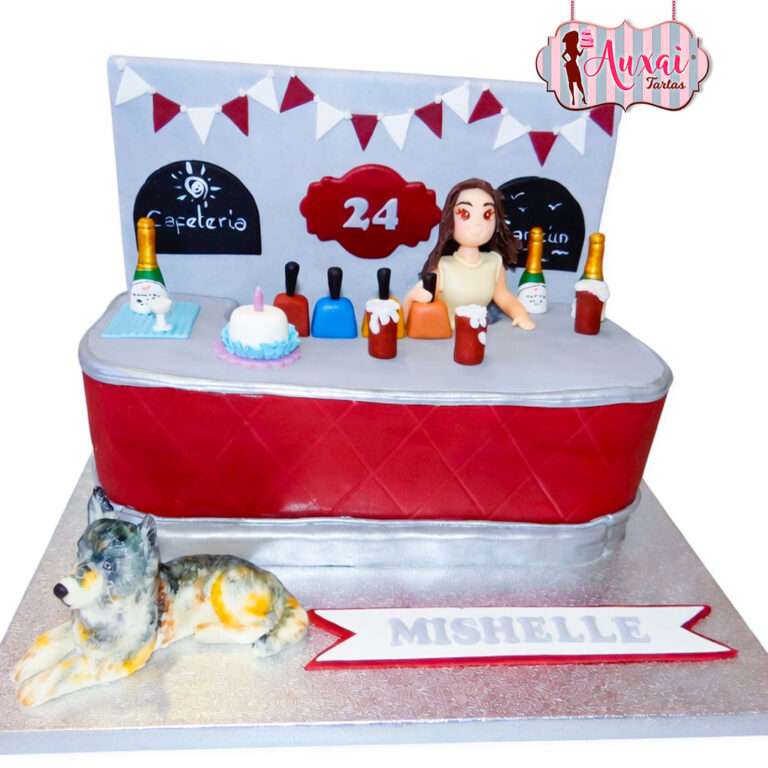 Tarta personalizada barra de bar y cafetería