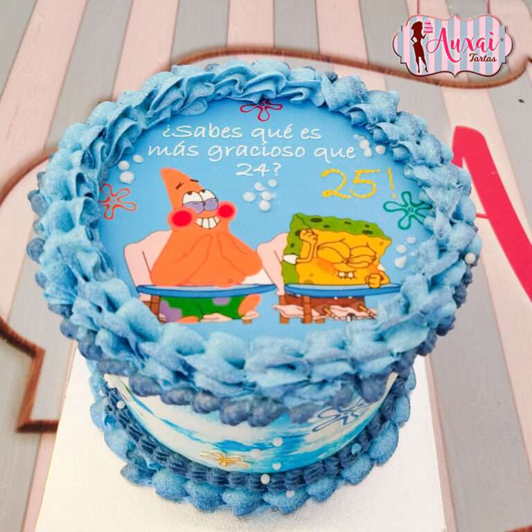 Tarta Bob Esponja - sin fondant