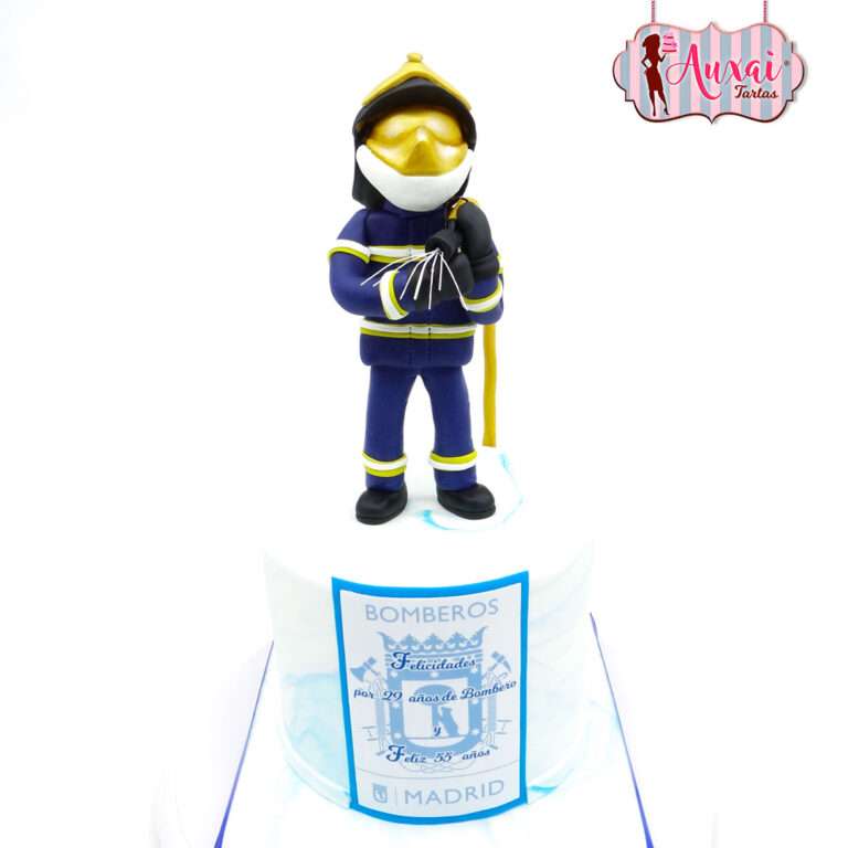 Tarta bombero de Madrid personalizada