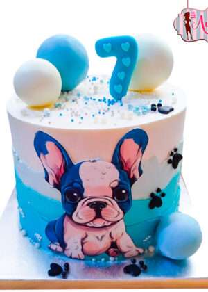 Tarta foto perro - sin fondant