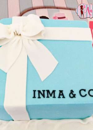 Tarta caja Tiffany cerrada
