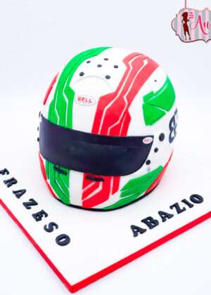 Tarta casco de moto 3D