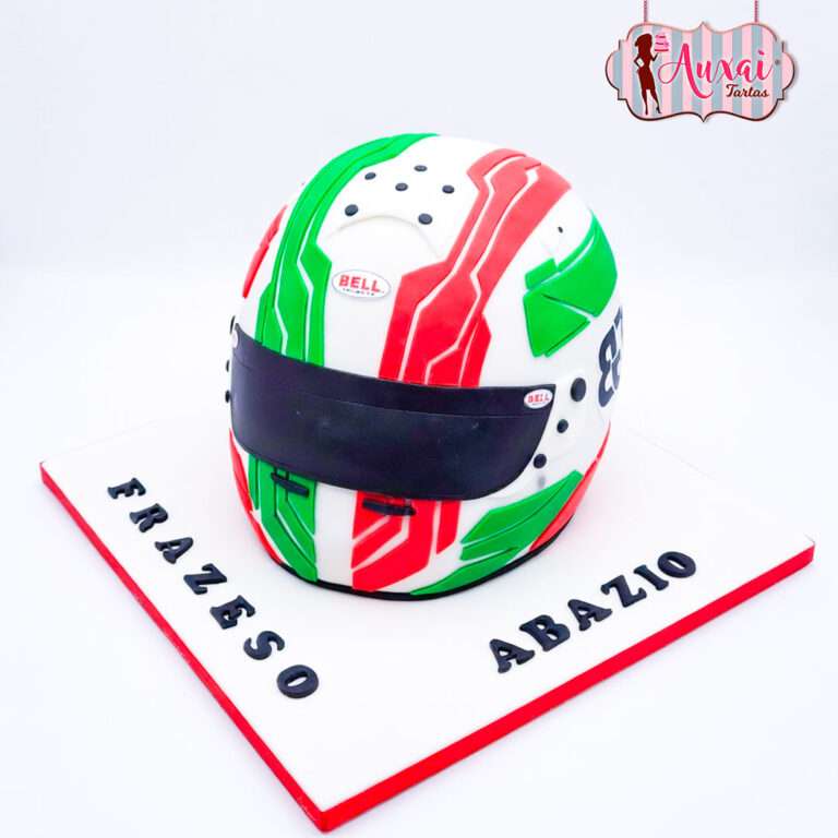 Tarta casco de moto 3D personalizada
