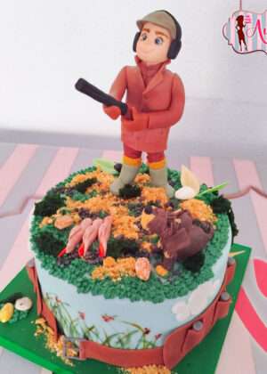 Tarta cazador con perdices