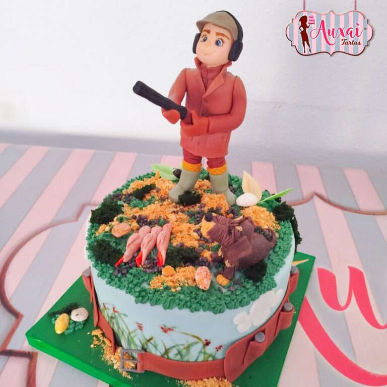 Tarta de cazador con perdices personalizada