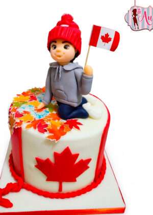 Tarta chico viajero Canadá